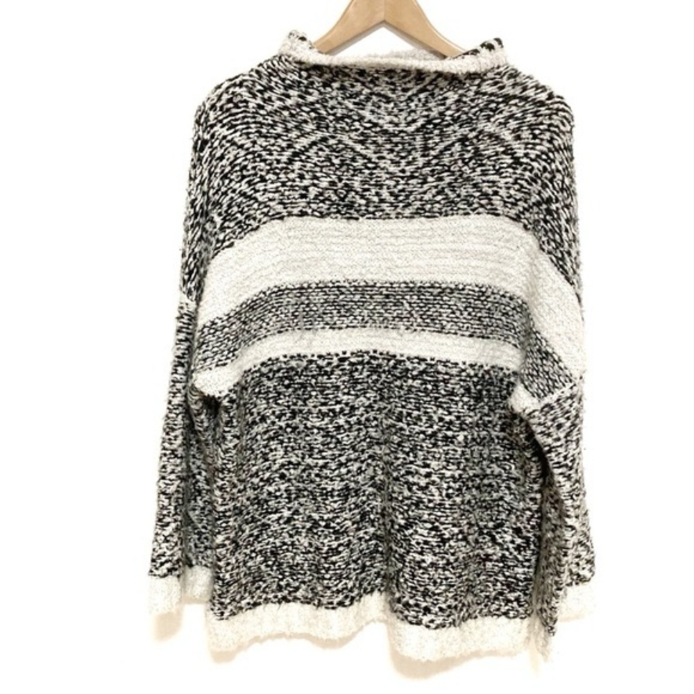 M By Magaschoni Slouchy Mock Neck Knit Chunky Sweater Wool Mohair